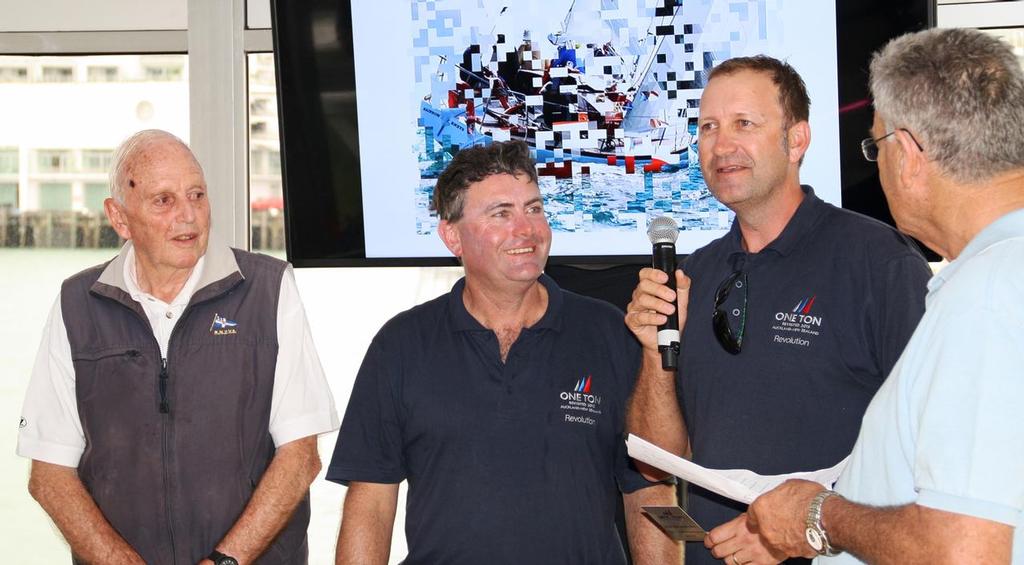 The Revolutionaries – Max Cossey & Tony Wallis - with former commodore Marler & Pete Montgomery - <br />
Revolution 2nd on IRC © Alan Sefton